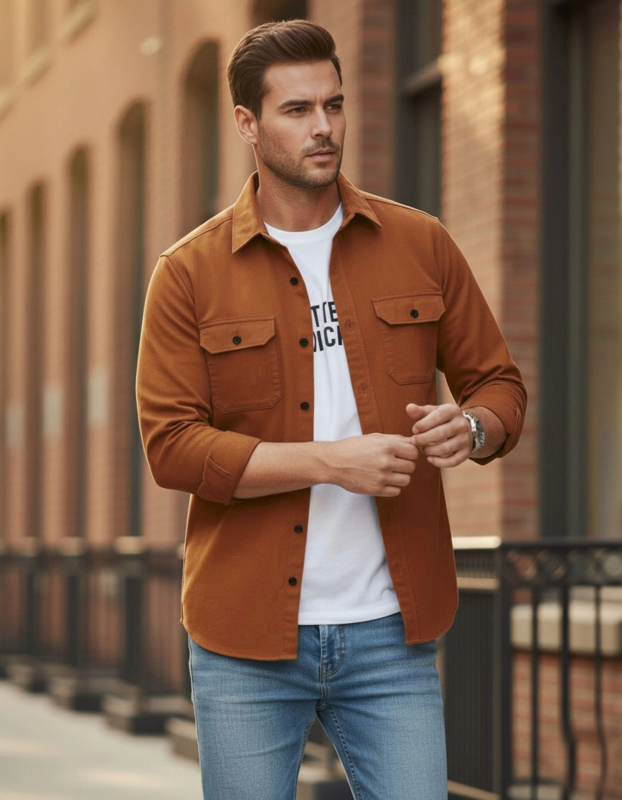 DIMMY Men Regular Fit Solid Button Down Collar Casual Shirt