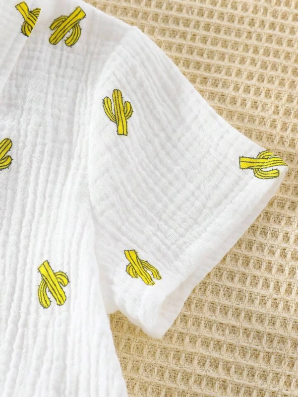 Baby Boys & Baby Girls Casual Shirt Shorts (YELLOW)